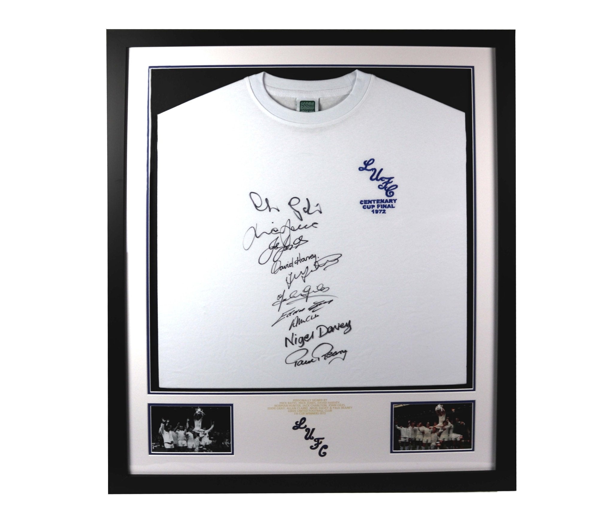 Leeds Centenary cup 1972 Multi signed shirt - Memorabilia Framers Shop